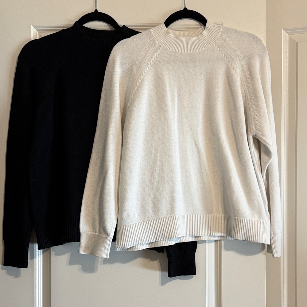 Quince cotton Black and White Sweater
